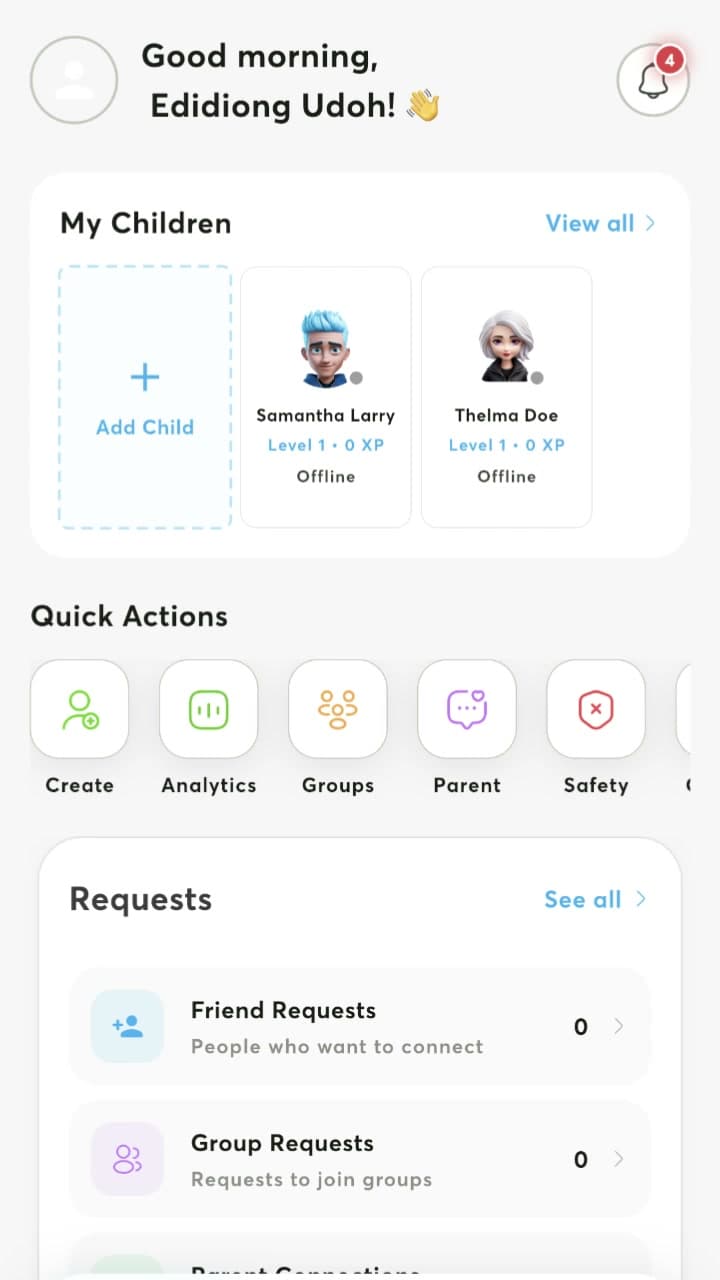 How to create a child account?